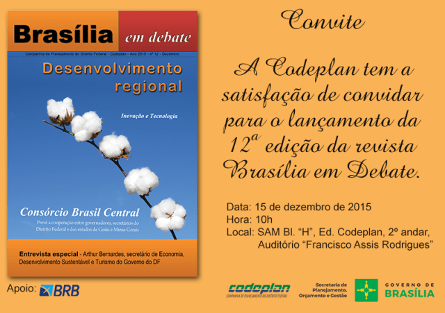 Convite Brasília em debate