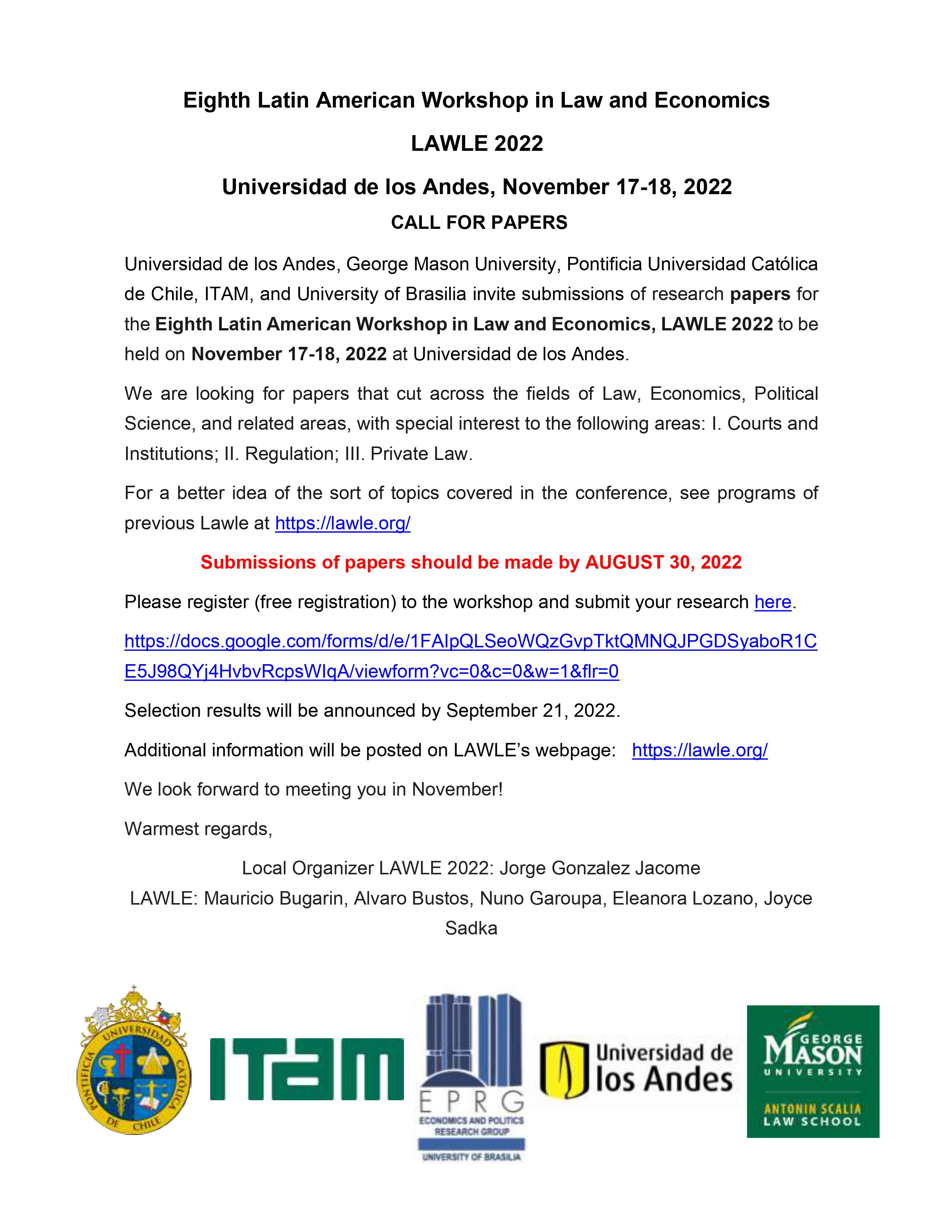 CALL FOR PAPERS - LAWLE-2022